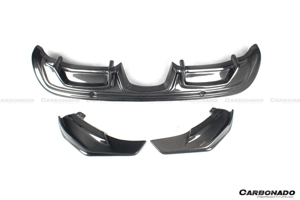 2017 - 2023 Porsche 718 Cayman & Boxster AM Style Carbon Fiber Rear Lip with Caps